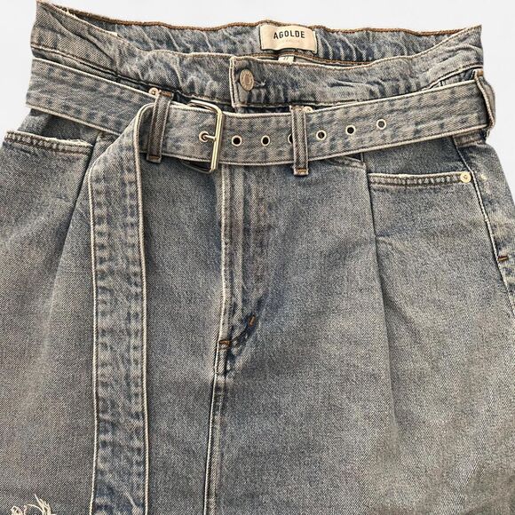 AGOLDE Reworked 90s Paperbag Revival Belted Skirt – Indie Minimalist 27 - Picture 5 of 7